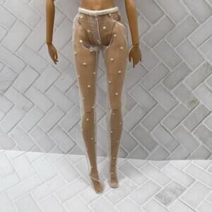 Barbie Tights~ Sheer White Polka Dot~ dressy ~ Wedding